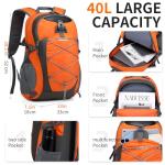 Lightweight 40L Waterproof Hiking Backpack for Travel