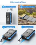 Kepswin 49800mAh Solar Power Bank with 4 Cables