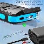 Durecopow 20,000mAh Solar Power Bank with Flashlight