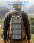 Kepswin 49800mAh Solar Power Bank with 4 Cables