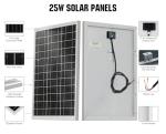 25W Waterproof Monocrystalline Solar Panel for Charging