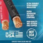 TEMCo 25 Ft Heavy Duty Copper Battery Cable