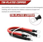 3FT 2 AWG Battery Cables - Pure Copper