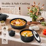 Camping Induction Cookware Set with Removable Handles