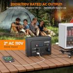 Powkey 200W Portable Solar Generator with Panels