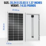 ECO-WORTHY 100 Watt 12V Monocrystalline Solar Panel