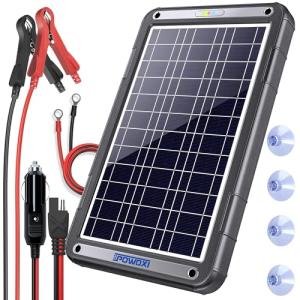 POWOXI 12W Solar Battery Charger for Vehicles