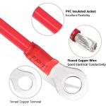 10 Gauge Solar Battery Cables with Ring Terminals