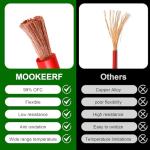 MOOKEERF 4/0 Gauge Battery Cables - 3FT Red & Black