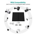 5W Solar Panel for Outdoor Security Cameras, 2 Pack