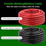 MOOKEERF 4 AWG Battery Cable Set, 3m Red & Black