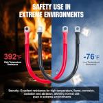 ECO-WORTHY 2AWG Battery Cable Set for RVs and More