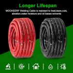 MOOKEERF 4 AWG Battery Cable Set, 3m Red & Black