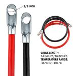 CARTMAN 4AWG 18-Inch Battery Inverter Cable Set