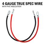 CARTMAN 4AWG 18-Inch Battery Inverter Cable Set