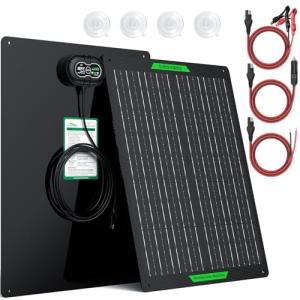 50W 12V Waterproof Solar Battery Charger Kit