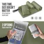4-Pack Quick Dry Microfiber Towels for Camping