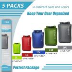 Frelaxy Pack of 5 Lightweight Dry Bags