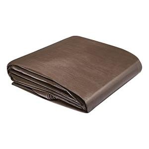 Waterproof Poly Tarp Cover 20x20 FT - Brown/Silver