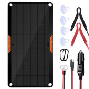 10W Solar Panel Car Battery Charger & Maintainer