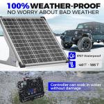 50W Solar Panel Kit with MPPT Charge Controller
