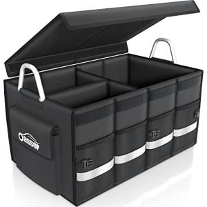 Large Waterproof Trunk Organizer with Compartments - Black