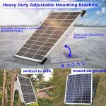 50W Solar Panel Kit with MPPT Charge Controller