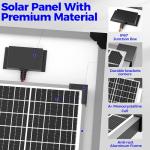 50W Solar Panel Kit with MPPT Charge Controller