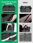 Large Waterproof Trunk Organizer with Compartments - Black