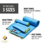 OlimpiaFit Microfiber Towel Set - Quick Dry, Compact