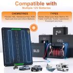 20W Waterproof Solar Battery Charger for RVs and Boats