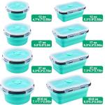 8-Pack Collapsible Silicone Food Storage Containers