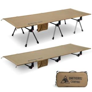 Adjustable ONETIGRIS Camping Cot, Lightweight and Strong