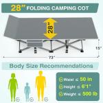 Heavy-Duty Portable Camping Cot for Adults