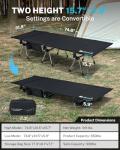 Gonex Extra Wide Camping Cot with Leg Extenders
