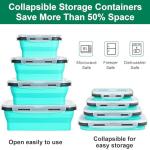 8-Pack Collapsible Silicone Food Storage Containers