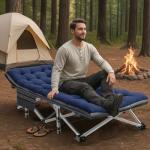 ABORON Extra Wide Heavy-Duty Camping Cot