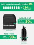 Large Waterproof Trunk Organizer with Compartments - Black