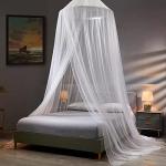 Girls' White Dome Mosquito Net Bed Canopy