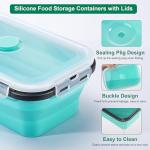 8-Pack Collapsible Silicone Food Storage Containers