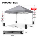OLIXIS 10x10ft Heavy Duty Pop Up Canopy Tent