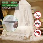 Girls' White Dome Mosquito Net Bed Canopy