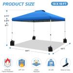 WEIZE 10x10ft Pop Up Canopy Tent - Easy Setup