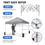 OLIXIS 10x10ft Heavy Duty Pop Up Canopy Tent