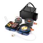 Hisencn Portable 2-Burner Camping Stove Set