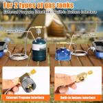 Hisencn Portable 2-Burner Camping Stove Set