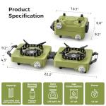 MoKo 2-Burner Portable Propane Camping Stove