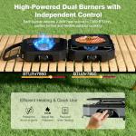 Portable Propane Camp Stove with Adjustable Heat