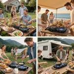 Portable Propane Camp Stove with Adjustable Heat