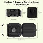 Portable Propane Camp Stove with Adjustable Heat